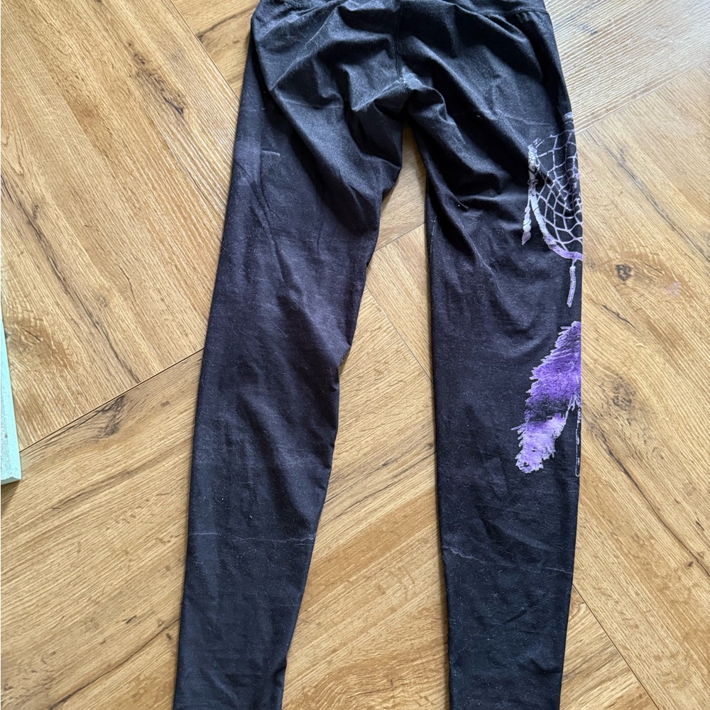 Black and Purple Dream Catcher Leggings